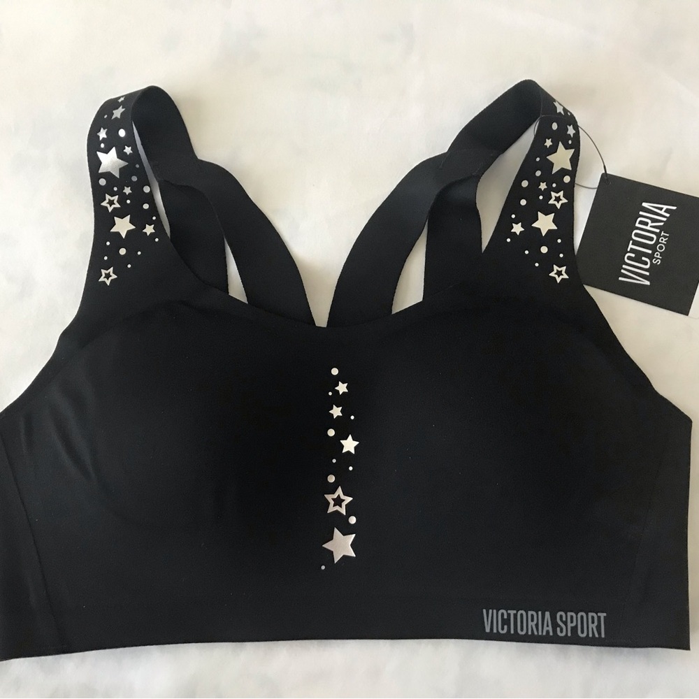 Victoria Sport Angel Max Sports Bra Max Support Black sz 34C NWT stars Brand New